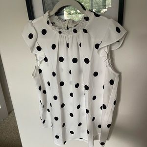 EUC, never worn, polka dot shell.